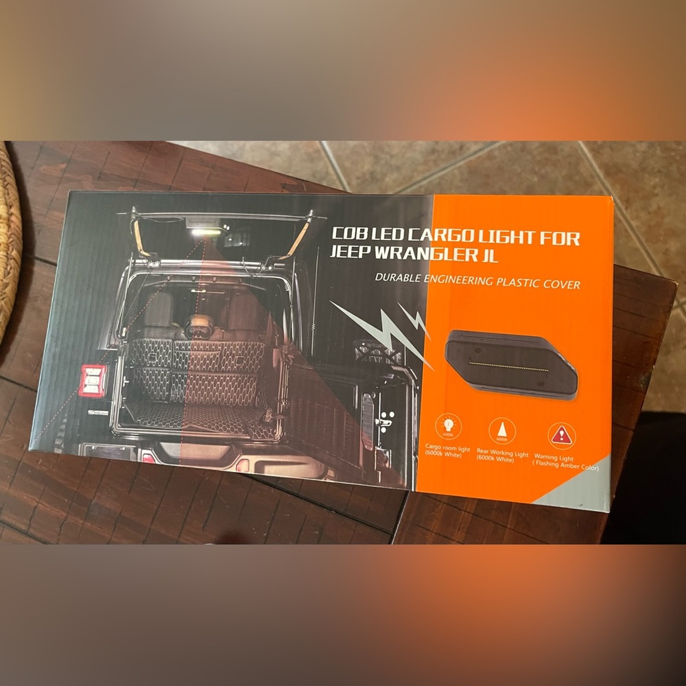 Jeep COB LED Cargo Light - Black and Orange